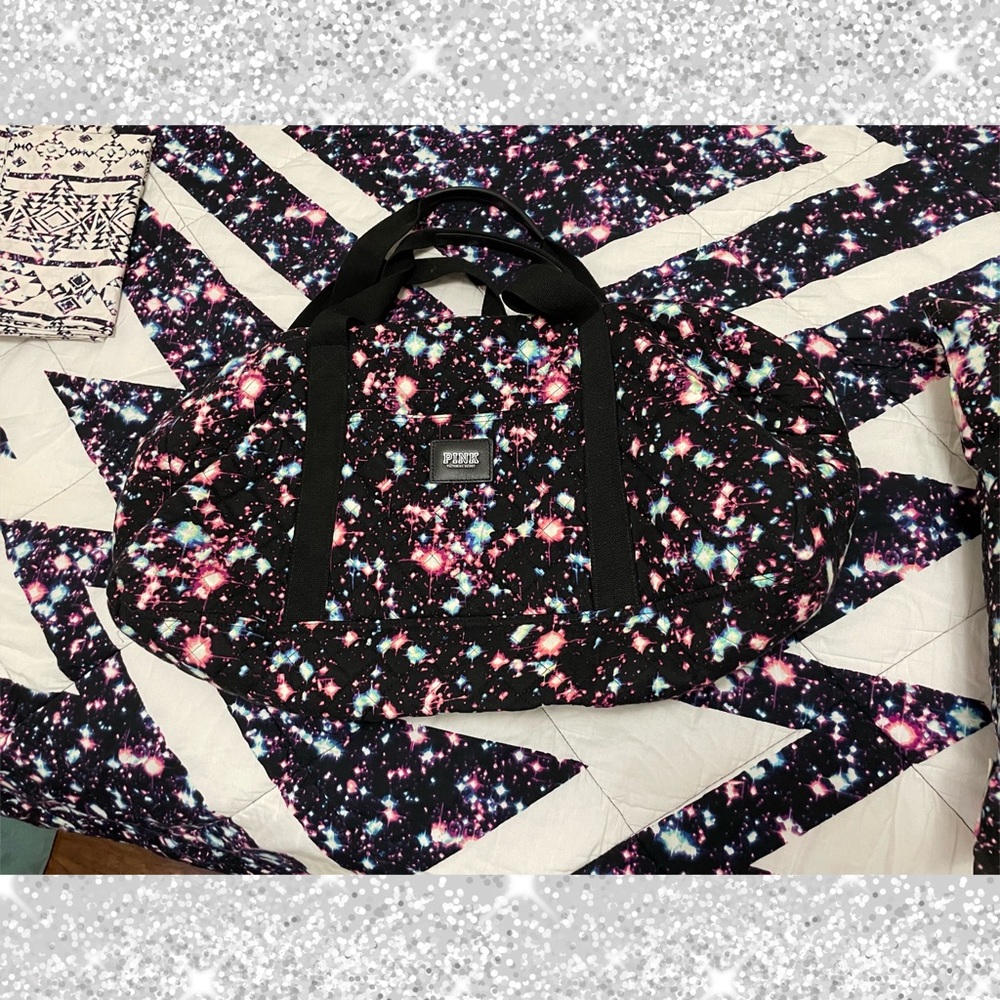 Victoria’s Secret PINK Galaxy full/queen comforter sheet set Aztec bins duffel++ - Picture 5 of 13